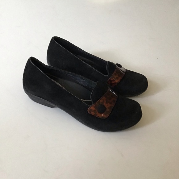 Dansko black suede slip on leopard shoes 37 - Picture 9 of 9